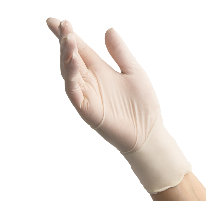 Перчатки латексные BENOVY Latex Powdered смотровые опудренные гладкие