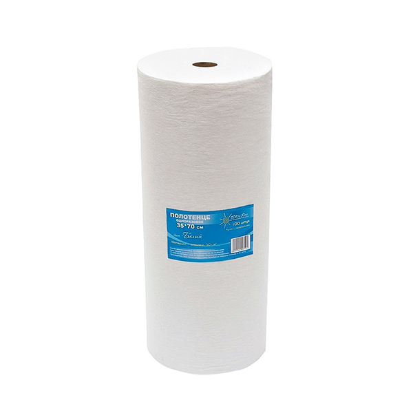 Полотенце 35*70 рулон White line белый №100