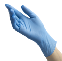 Перчатки нитриловые BENOVY Nitrile Chlorinated нестерил. неопудр. текстурированные на пальцах, голубые 100пар (200 шт)