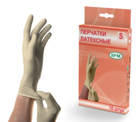 Перчатки латексные SFM неопудренные 5 пар нестерильные