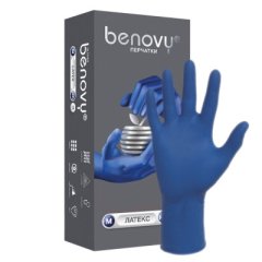Перчатки латексные особопрочные BENOVY Latex High Risk 