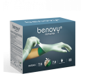 Перчатки латексные хирургические с индикацией прокола BENOVY Sterile Latex PI стерильные анатомической формы с изогнутыми пальцами 25 пар